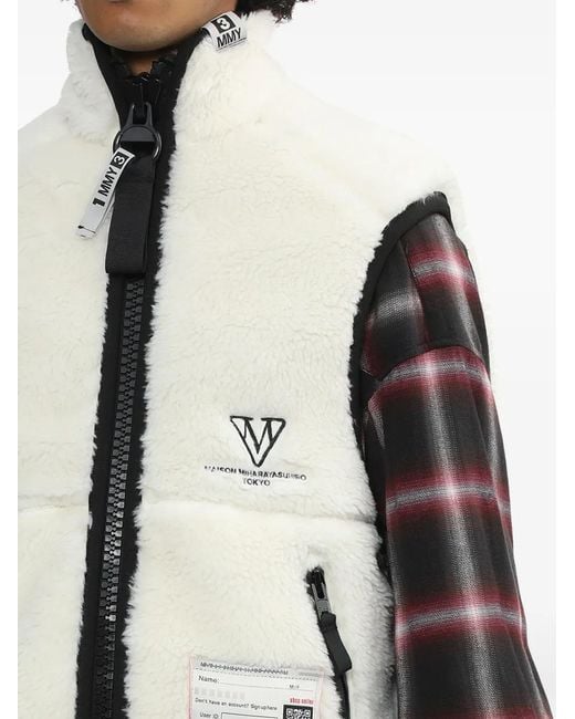 Maison Mihara Yasuhiro White Logo-Embroidered Gilet for men