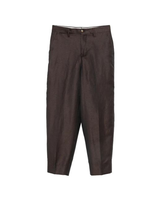 Briglia 1949 Gray Pressed-Crease Tailored Trousers
