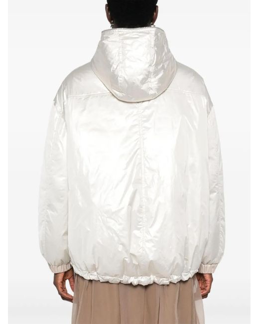 Plumífero Reversible Metalizado Brunello Cucinelli de color White