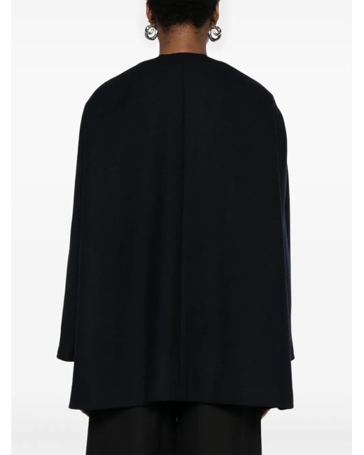Theory Black Melton Cape