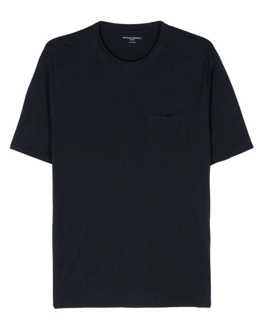 Officine Generale Blue Chest-Pocket T-Shirt for men