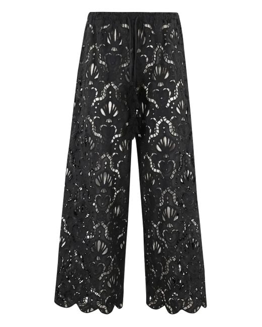 Farm Rio Seashell Broek Met Kanten Detail in het Black