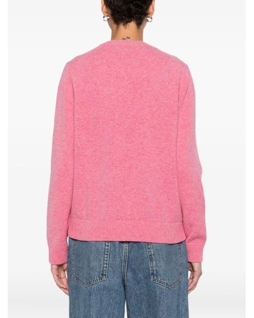 Maison Kitsuné Pink Baby Fox Lambswool Regular Jumper