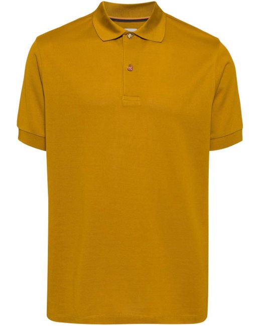 Paul Smith Yellow Enamel-buttons Polo Shirt for men