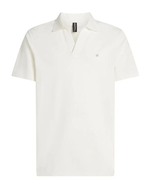 Karl Lagerfeld White Monogram-Pin T-Shirt for men