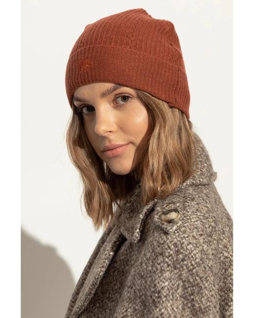 Etro Brown Bonnet À Logo Brodé