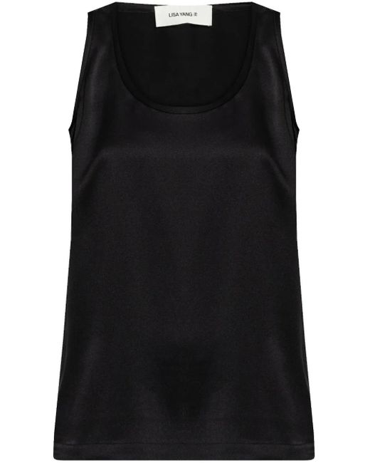 Lisa Yang シルク タンクトップ Black