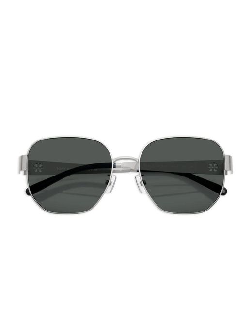 Tory Burch Gray Round-Frame Sunglasses