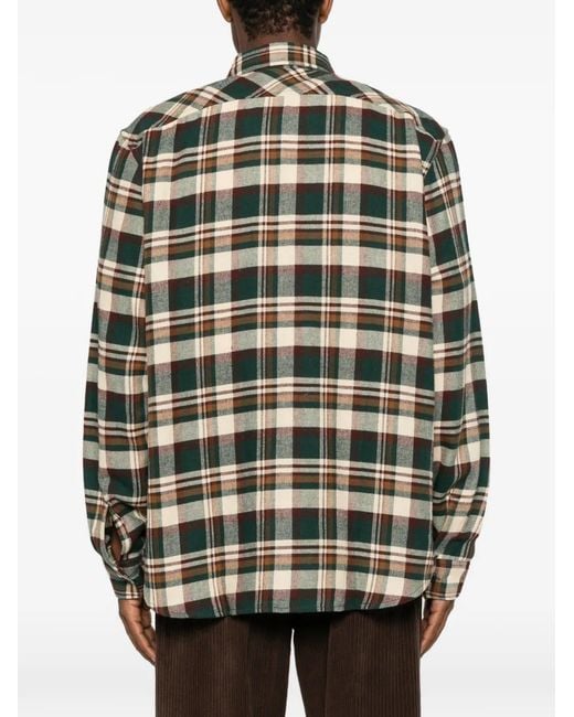 Filson Green Check-Pattern Button-Down Shirt for men