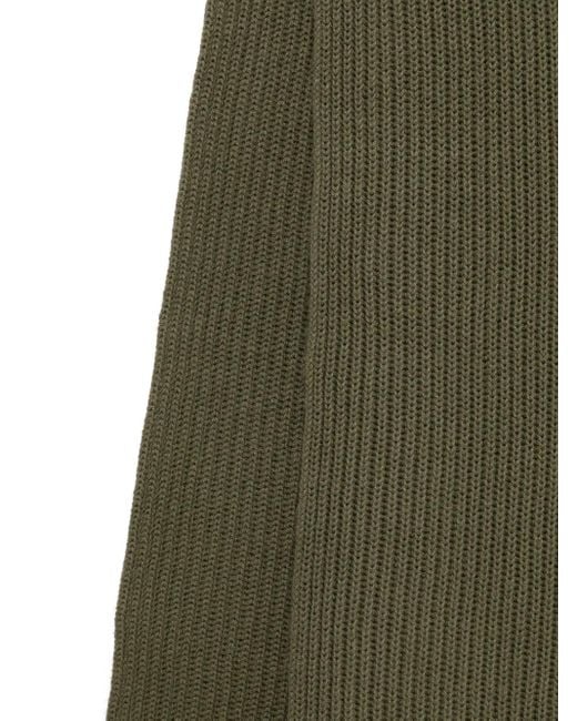 Karl Lagerfeld Green Ribbed Cotton Scarf for men