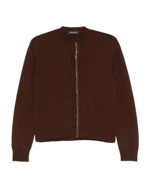 Fabiana Filippi Brown Verzierter Cardigan