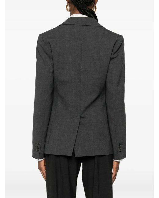 P.A.R.O.S.H. Black Mélange-Effect Blazer
