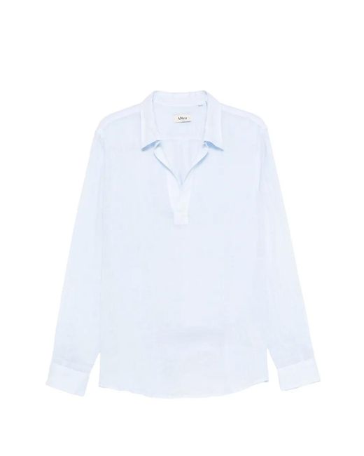 Altea White V-Neck Shirt for men