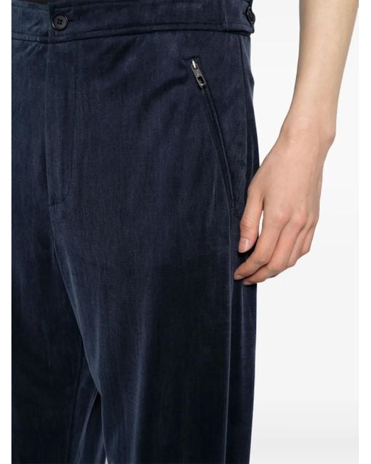 Giorgio Armani Blue Jersey Tapered Track Pants for men