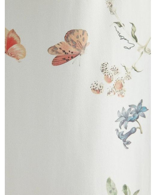 Erdem White Draped Midi Skirt