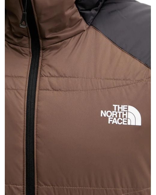 The North Face Brown Hooded Colour Block Jacket for men