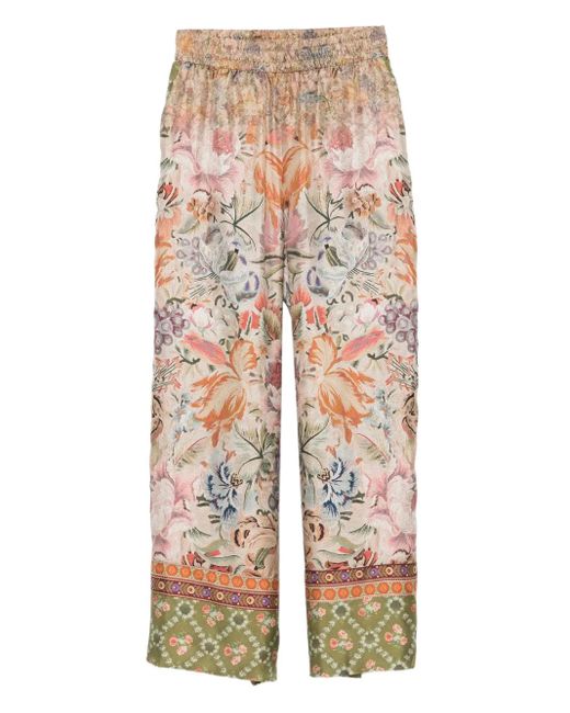 Pierre Louis Mascia Broek Met Bloemenprint in het Natural