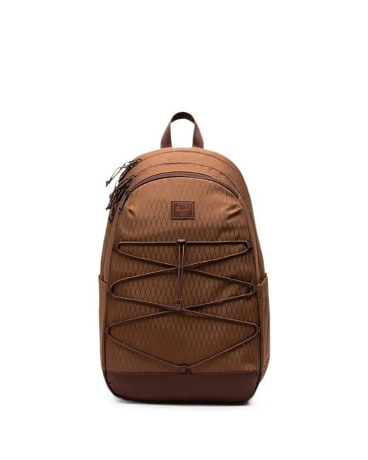 Herschel Supply Co. Brown Kingston 30L Diamond-Quilted Bungee-Cord Backpack