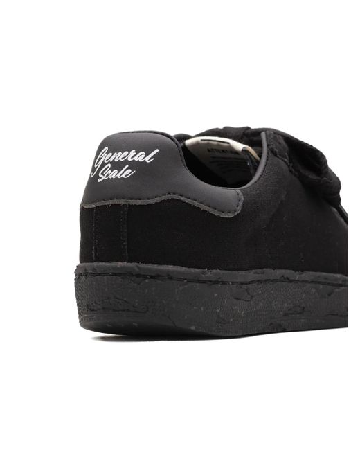 General Scale. Black Canvas Low-Top Sneakers for men