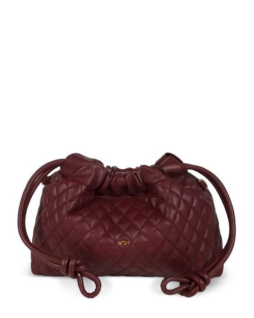 N°21 Purple Quilted Drawstring-Fastening Shoulder Bag