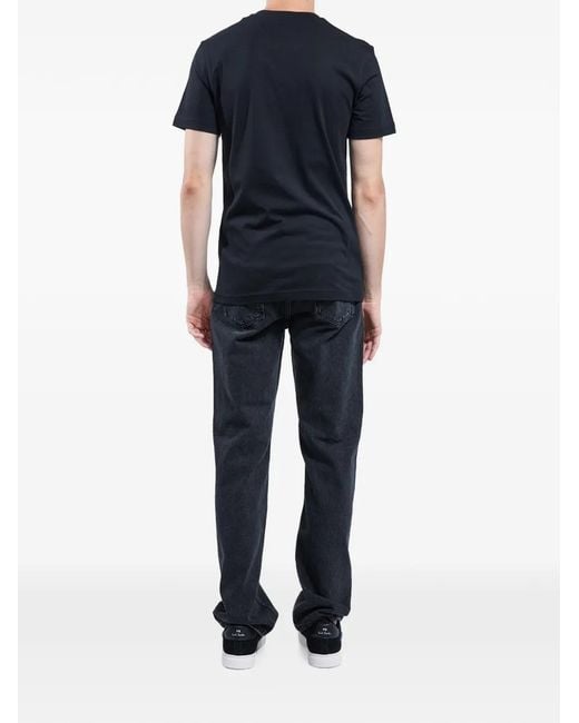 Moschino Blue Teddy-Bear Logo-Print T-Shirt for men
