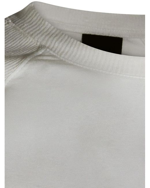 Thom Krom White Ribbed T-Shirt for men