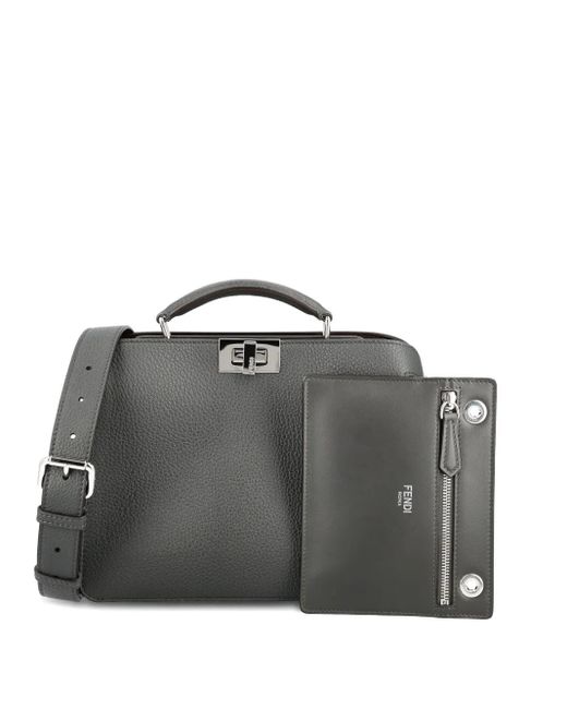 Fendi Gray Small Peekaboo Iseeu Tote Bag for men