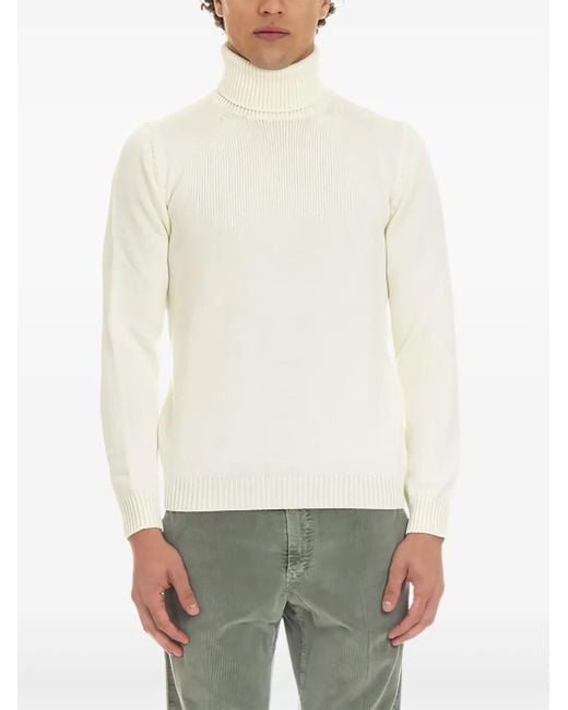 Roberto Collina White Roll-Neck Sweater for men