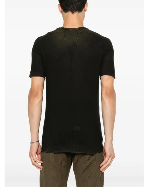 Masnada Black Bleach-Effect T-Shirt for men