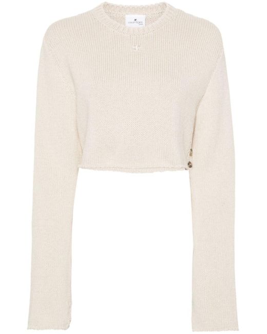 Courreges White Crop Sweater