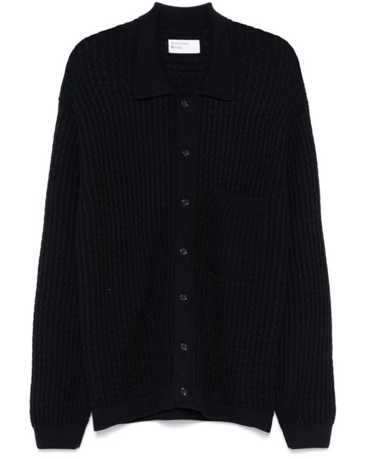 Universal Works Cardigan mit klassischem Kragen in Black für Herren
