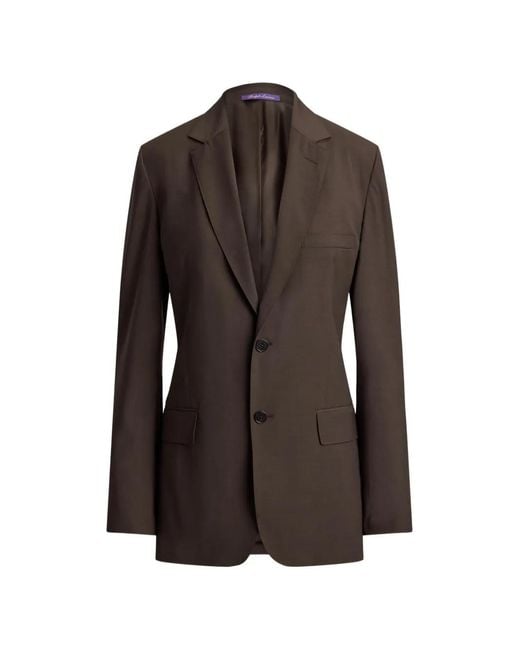 Ralph Lauren Brown Marcy Single-Breasted Blazer