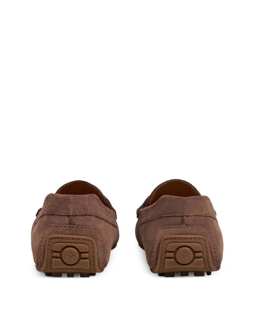 Hackett Brown Driver Saddle Loafers for men