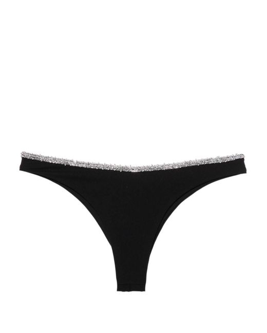Ermanno Scervino Black Chain-detail Bikini Bottoms
