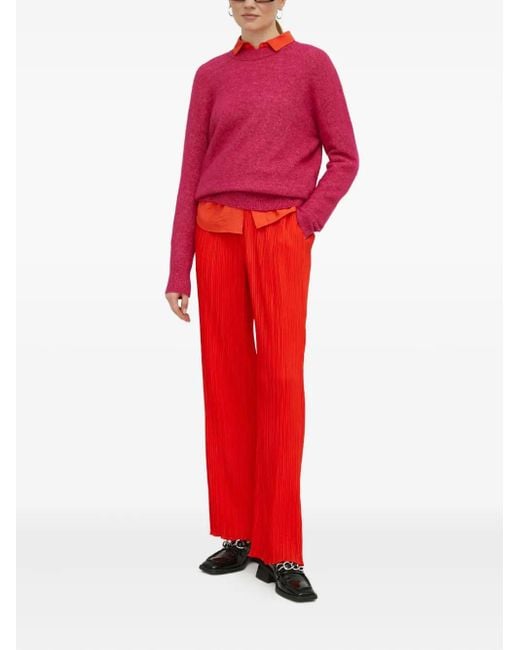Samsøe & Samsøe Red Pleated Trousers