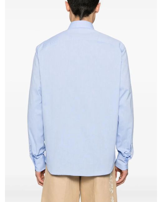 メンズ Valentino Garavani Vロゴ シグネチャー シャツ Blue