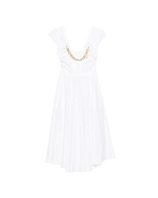 Elisabetta Franchi White Viscose Dress