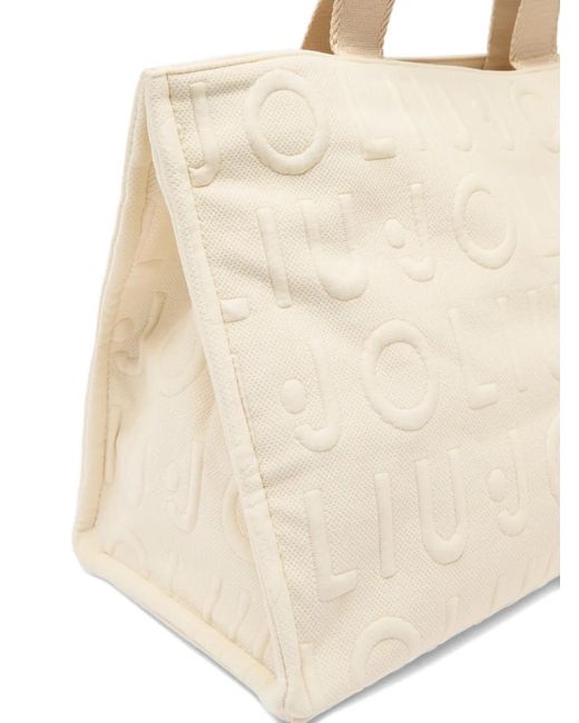 Liu Jo Natural Medium Knit Tote Bag