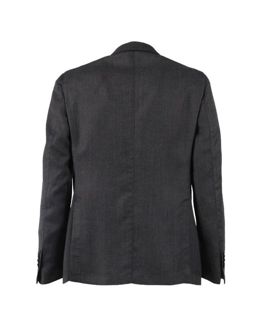 Brando Black Peak Lapel Jacket for men