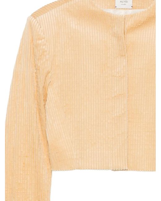 Alysi Natural Corduroy Cropped Jacket