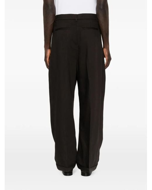 Barena Black Braghier Pleated Trousers for men