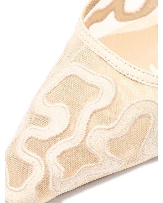Sam Edelman Natural Bianka Slingback Embroidered Pumps