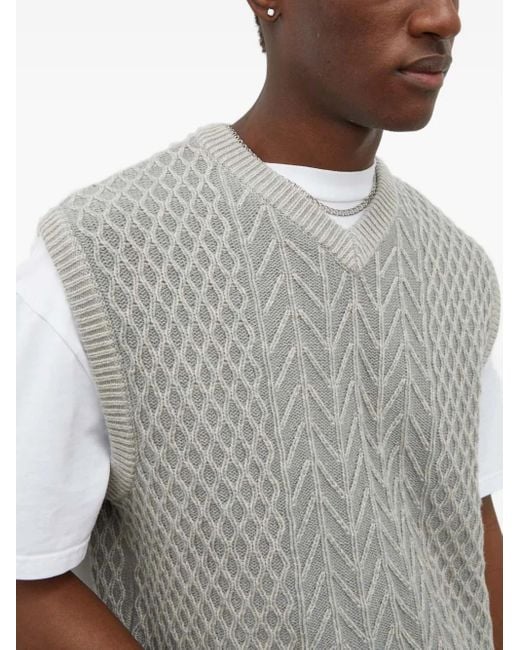 Chaleco con cuello en V Samsøe & Samsøe de hombre de color Gray