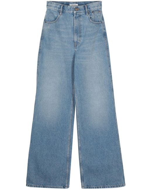 Gauchère Blue Weite High-Waist-Jeans
