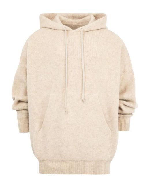 Rick Owens Natural Drawstring Hoodie for men
