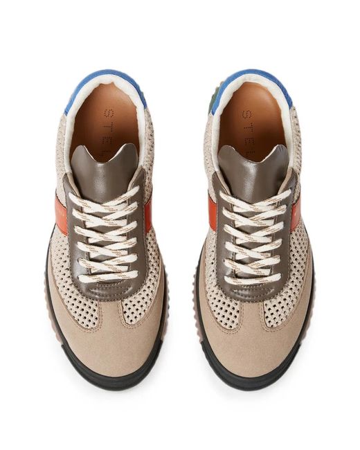 Stella McCartney White Mesh-Panelled Lace-Up Sneakers