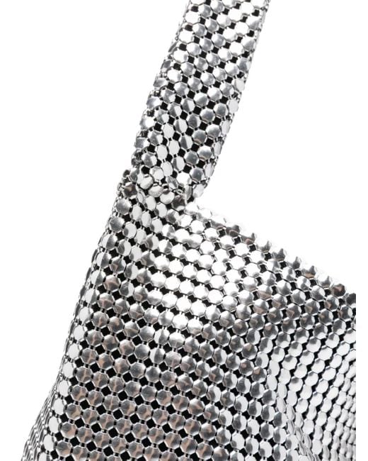 Rabanne Gray Pixel Tote Bag