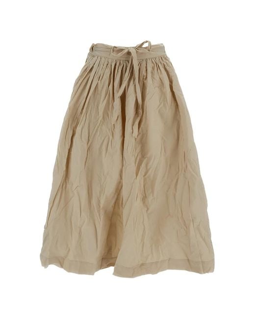 Daniela Gregis Natural Tie-Detail Skirt