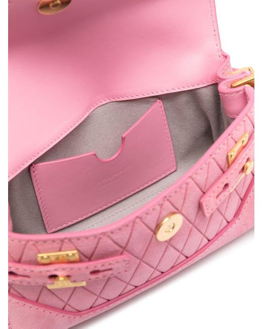 Petit sac à main B-Buzz Balmain en coloris Pink