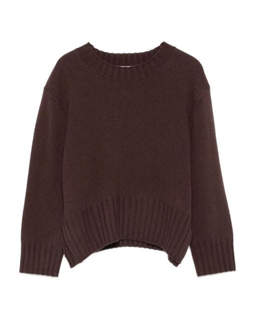 Loulou de Saison Brown Mora Lds Cashmere Sweater
